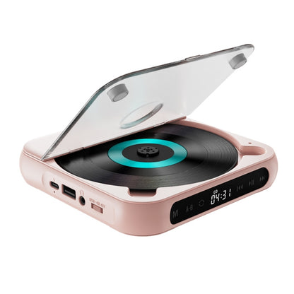 Kecag KC-918 Bluetooth CD Player Rechargeable Touchscreen Headphone Small Music Walkman(Pink) - DVD & LCD Player by Kecag | Online Shopping South Africa | PMC Jewellery | Buy Now Pay Later Mobicred