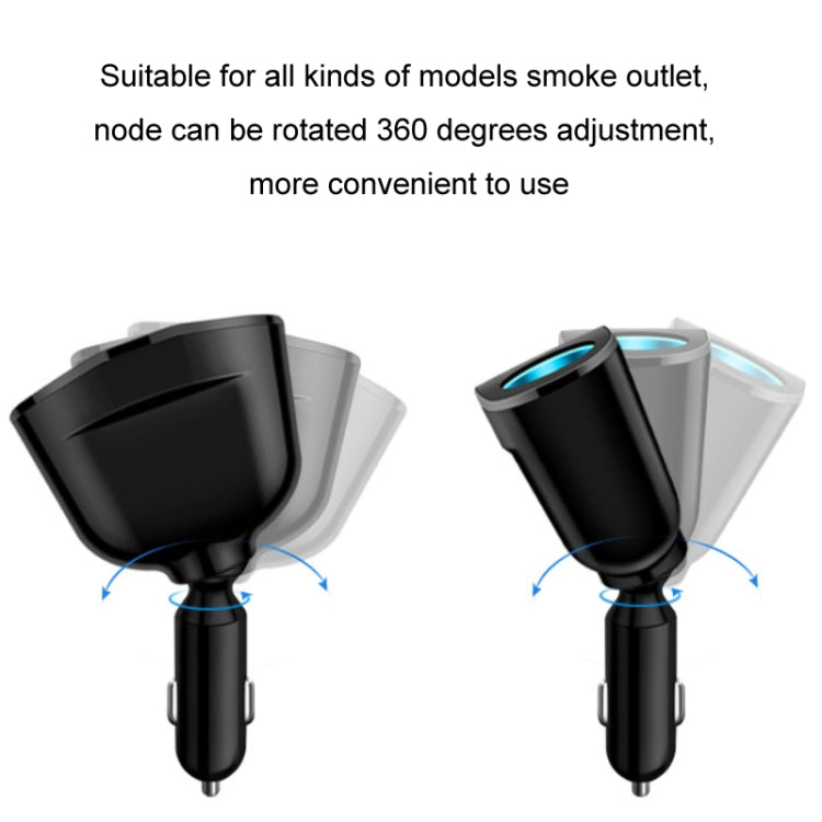 Dual USB Type-C Real-time Digital Display Cigarette Lighter Expansion Car Charger, Model: PD+QC3.0+2.4A Dual A+C - Car Charger by PMC Jewellery | Online Shopping South Africa | PMC Jewellery | Buy Now Pay Later Mobicred