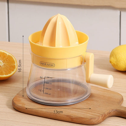 Household Manual Juicer Kitchen Hand Crank Fruit Extractor(Yellow) - Stirrer & Squeezer by PMC Jewellery | Online Shopping South Africa | PMC Jewellery