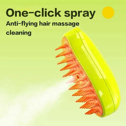 Mango Pet Electrical Spray Massage Comb Hair Removal Cleaning Grooming Brush For Cats And Dogs(Green) - Brushes & Combs by PMC Jewellery | Online Shopping South Africa | PMC Jewellery