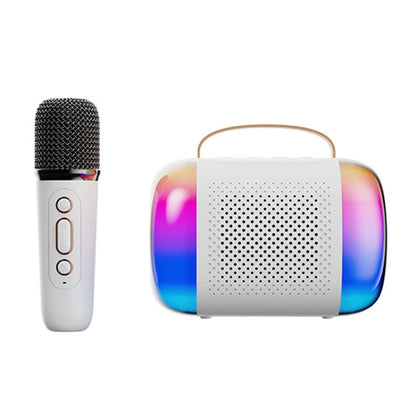 Y5 1 Microphone Portable Bluetooth Speaker Home And Outdoor Wireless Karaoke Audio(White) - Microphone by PMC Jewellery | Online Shopping South Africa | PMC Jewellery | Buy Now Pay Later Mobicred