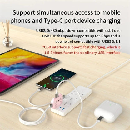 3 In 1 Type-C Docking Station USB Hub For iPad / Phone Docking Station, Port: 3C USB3.0+USB2.0 x 2 White - USB HUB by PMC Jewellery | Online Shopping South Africa | PMC Jewellery | Buy Now Pay Later Mobicred