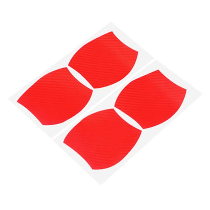 3 Sets Car Door Wrist Handle Protective Stickers Carbon Fiber Handle Protector(Red) - Decorative Sticker by PMC Jewellery | Online Shopping South Africa | PMC Jewellery | Buy Now Pay Later Mobicred