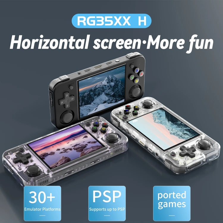 ANBERNIC RG35XX H Handheld Game Console 3.5 Inch IPS Screen Linux System 64GB+128GB(Transparent Purple) - Pocket Console by ANBERNIC | Online Shopping South Africa | PMC Jewellery | Buy Now Pay Later Mobicred