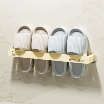 Long Traceless Wall Mounted Bathroom Slipper Rack Drainage Storage Shelf - Shelves by PMC Jewellery | Online Shopping South Africa | PMC Jewellery | Buy Now Pay Later Mobicred