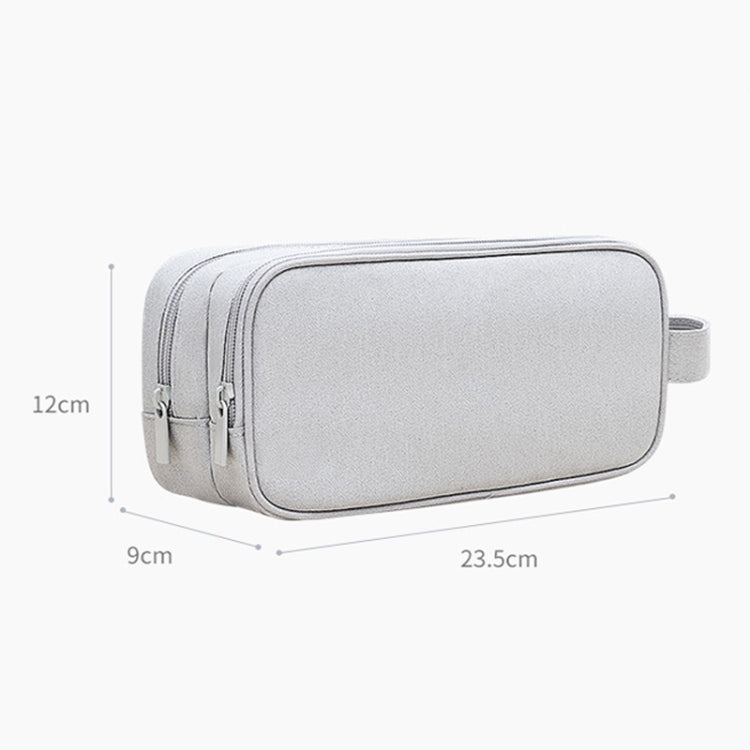 SM09 Double-layer Large Capacity Digital Accessories Storage Bag, Color: Gray - Digital Storage Bag by PMC Jewellery | Online Shopping South Africa | PMC Jewellery | Buy Now Pay Later Mobicred