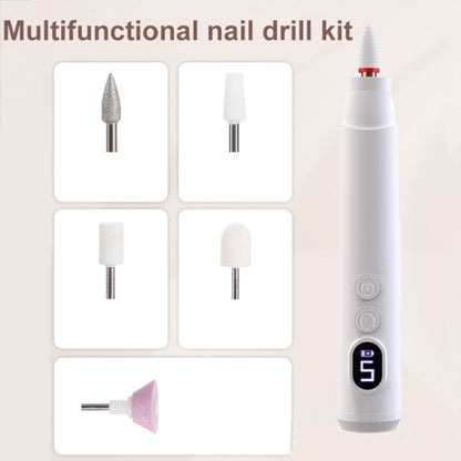 HX-10 LED Digital Display Multifunctional Nail Polisher Polishing and Exfoliating Manicure Tools(White) - Grinding Tools & Accessories by PMC Jewellery | Online Shopping South Africa | PMC Jewellery | Buy Now Pay Later Mobicred