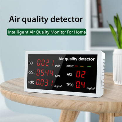5-in-1 Indoor Home Portable Air Monitor TVOC Formaldehyde Detector(W17 White) - Air & Water Quality Tester by PMC Jewellery | Online Shopping South Africa | PMC Jewellery | Buy Now Pay Later Mobicred