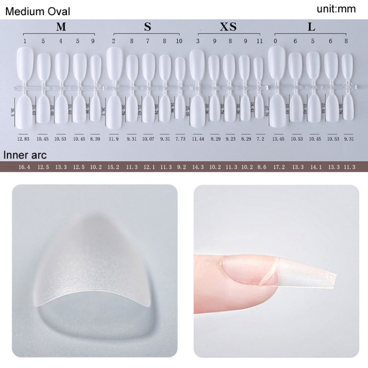 10pairs Of 100pcs/Box Frosted False Nails Artificial Tip, Shape: Short Square Circle S - Nail Stickers by PMC Jewellery | Online Shopping South Africa | PMC Jewellery | Buy Now Pay Later Mobicred