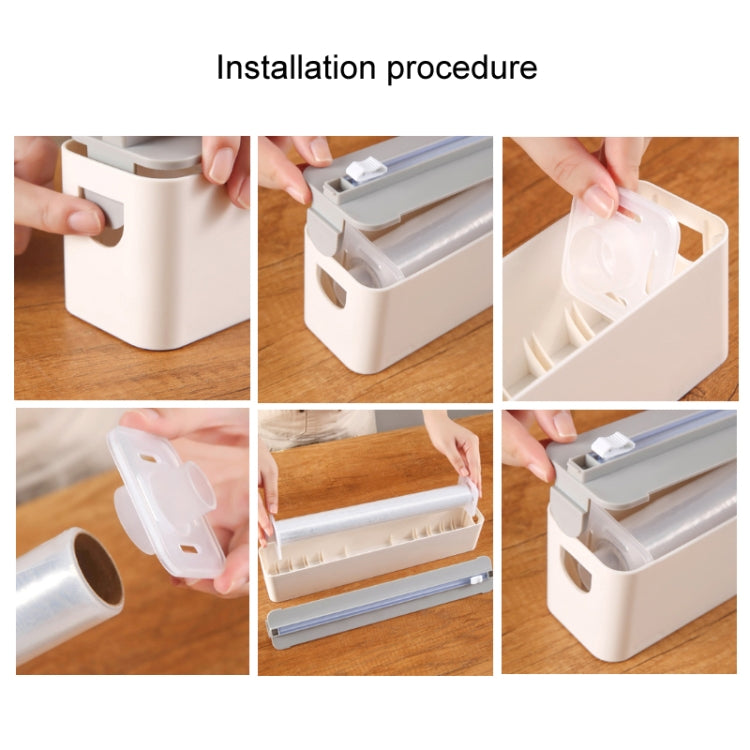 Wall-mounted Magnetic Cling Film Kitchen Paper Storage Cutter(Single Cutter) - Cutter & Peeler by PMC Jewellery | Online Shopping South Africa | PMC Jewellery