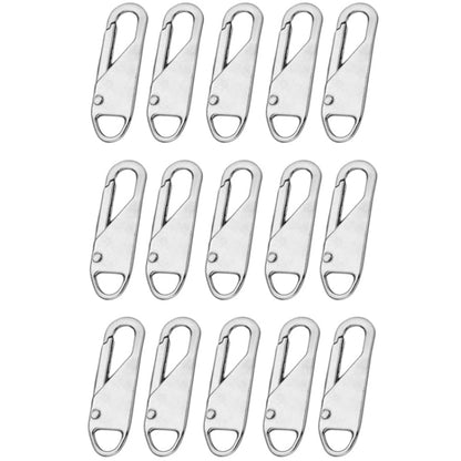 15pcs Universal Detachable Zip Slider Replacement Head Accessory, Color: Silver - DIY Apparel Sewing by PMC Jewellery | Online Shopping South Africa | PMC Jewellery | Buy Now Pay Later Mobicred