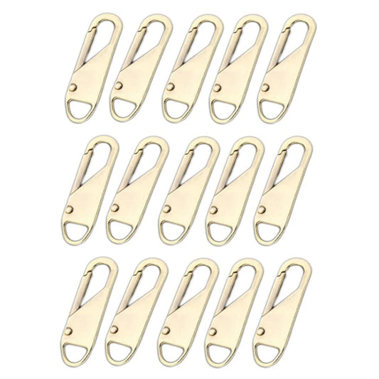 15pcs Universal Detachable Zip Slider Replacement Head Accessory, Color: Gold - DIY Apparel Sewing by PMC Jewellery | Online Shopping South Africa | PMC Jewellery | Buy Now Pay Later Mobicred