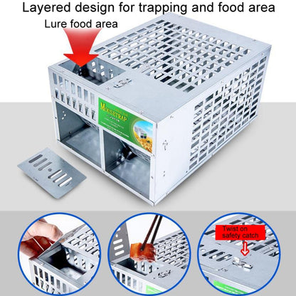 Double Door Large Home Indoor Automatic Mouse Trap Cage Catch Mouse Trap - Traps by PMC Jewellery | Online Shopping South Africa | PMC Jewellery | Buy Now Pay Later Mobicred