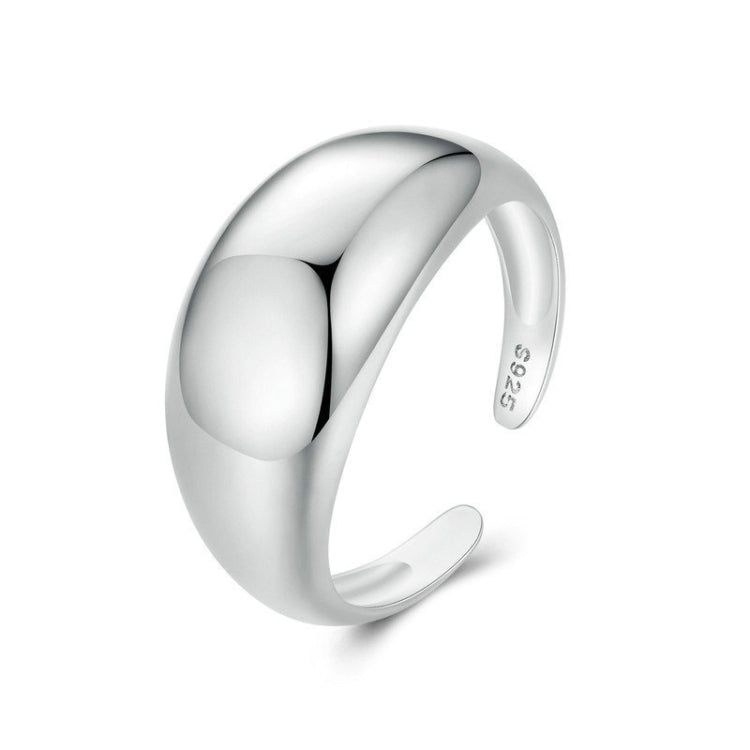 S925 Sterling Silver Plain Aperture Adjustable Ring(SCR983-E) - Rings by PMC Jewellery | Online Shopping South Africa | PMC Jewellery