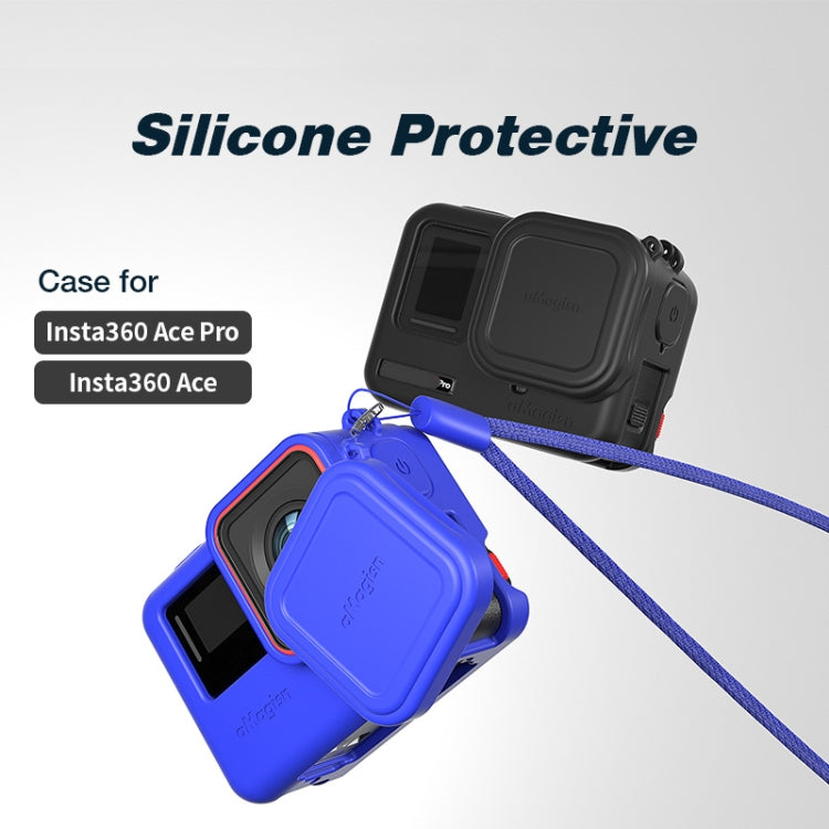 aMagisn Silicone Protection Case Sports Camera Protection Accessories For Insta360 Ace (Blue) - Case & Bags by aMagisn | Online Shopping South Africa | PMC Jewellery | Buy Now Pay Later Mobicred