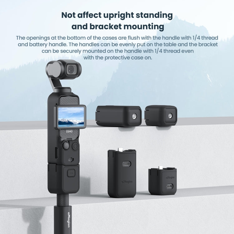 For DJI Osmo Pocket 3 AMagisn Silicone Protection Case Movement Camera Accessories, Style: 7 In 1 Black - Case & Bags by aMagisn | Online Shopping South Africa | PMC Jewellery | Buy Now Pay Later Mobicred