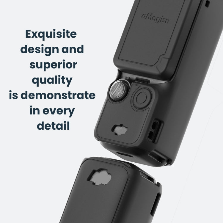 For DJI Osmo Pocket 3 AMagisn Silicone Protection Case Movement Camera Accessories, Style: 7 In 1 Black - Case & Bags by aMagisn | Online Shopping South Africa | PMC Jewellery | Buy Now Pay Later Mobicred