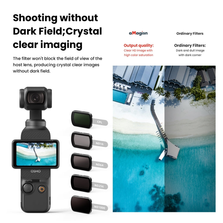 For DJI Osmo Pocket 3 aMagisn HD Double Sided Coated Filters Sports Camera Protective Goggles, Style: CPL - Lens Accessories by aMagisn | Online Shopping South Africa | PMC Jewellery | Buy Now Pay Later Mobicred