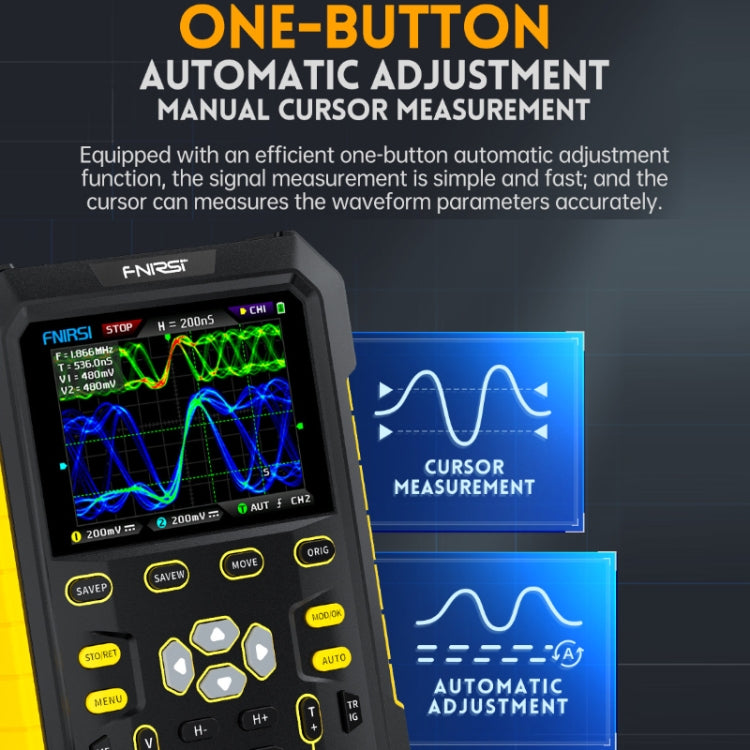 FNIRSI 2 In 1 Small Handheld Fluorescence Digital Dual-Channel Oscilloscope, US Plug(Blue) - Other Tester Tool by FNIRSI | Online Shopping South Africa | PMC Jewellery | Buy Now Pay Later Mobicred