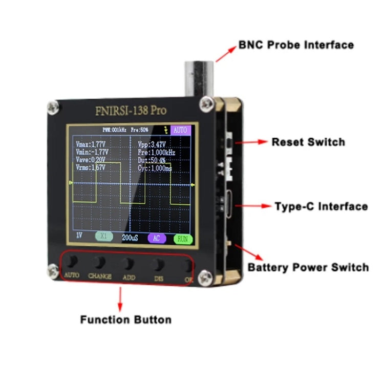 FNIRSI Handheld Small Teaching Maintenance Digital Oscilloscope, Specification: Upgrade Without Battery - Other Tester Tool by FNIRSI | Online Shopping South Africa | PMC Jewellery | Buy Now Pay Later Mobicred