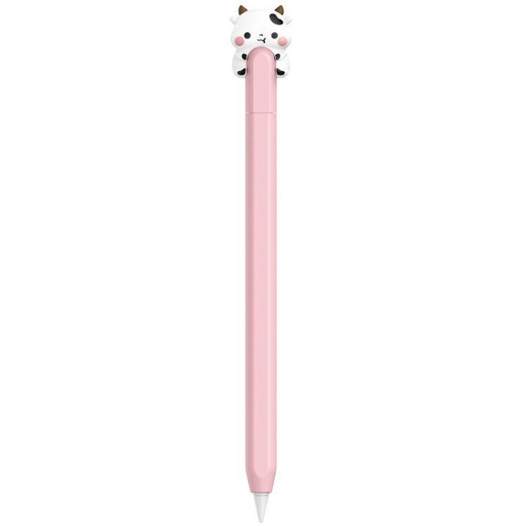 For Apple Pencil (USB-C) AhaStyle PT129-3 Stylus Cover Silicone Cartoon Protective Case, Style: Pink Cow - Pencil Accessories by AhaStyle | Online Shopping South Africa | PMC Jewellery | Buy Now Pay Later Mobicred