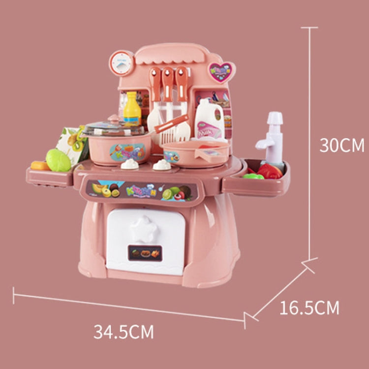 24 In 1 Childre Mini Kitchen Toys Girls Simulation Play House Cooking Kitchen Set, Model: With18pcs Burgers Blue - Pretend Play Toys by PMC Jewellery | Online Shopping South Africa | PMC Jewellery | Buy Now Pay Later Mobicred