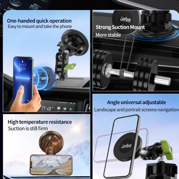 Lanparte Magnetic Car Phone Holder Adjustable Suction Cup Navigation Stand RBA-M01N - Car Holders by Lanparte | Online Shopping South Africa | PMC Jewellery | Buy Now Pay Later Mobicred