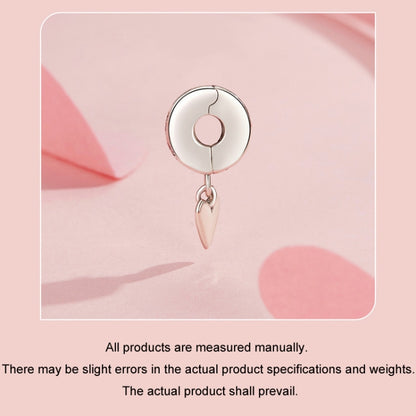 S925 Sterling Silver Platinum Plated Smart Heart Love Buckle DIY Beads(SCC2694) - Jewelry Accessories by PMC Jewellery | Online Shopping South Africa | PMC Jewellery