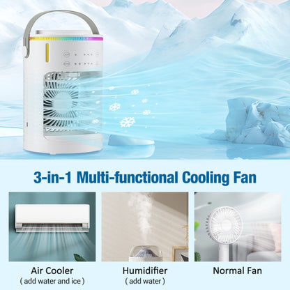 CF-516 USB Home Timed Desktop RGB Light Adjustable Spray Humidification Cooler Fan(White) - Electric Fans by PMC Jewellery | Online Shopping South Africa | PMC Jewellery | Buy Now Pay Later Mobicred