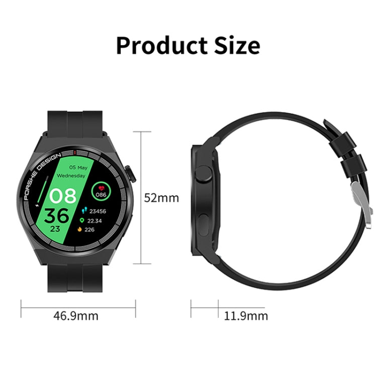 GT3Pro 1.28-Inch Health Monitoring Bluetooth Call Smart Watch With NFC, Color: Silver Silicone - Smart Watches by PMC Jewellery | Online Shopping South Africa | PMC Jewellery