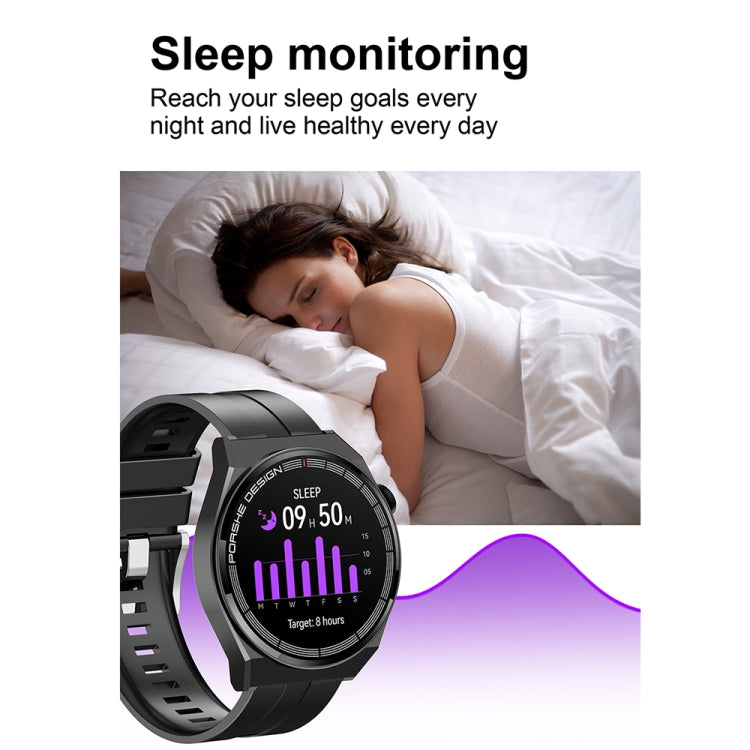 GT3Pro 1.28-Inch Health Monitoring Bluetooth Call Smart Watch With NFC, Color: Black Silicone - Smart Watches by PMC Jewellery | Online Shopping South Africa | PMC Jewellery