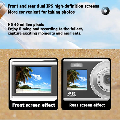 4K HD Optical Zoom Digital Camera 60MP Dual Screen Selfie Camera, No Memory(White) - Video Cameras by PMC Jewellery | Online Shopping South Africa | PMC Jewellery | Buy Now Pay Later Mobicred