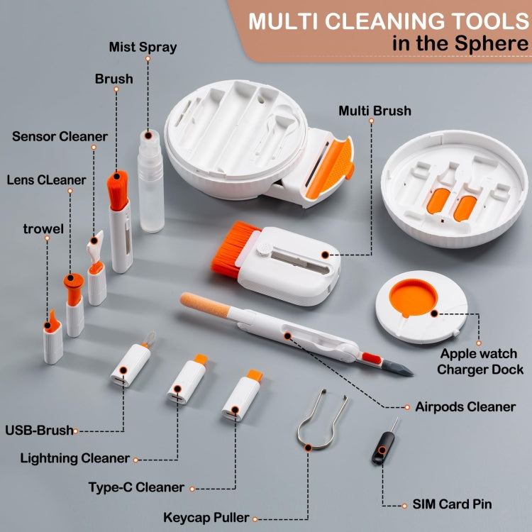 25 In 1 Electronics Cleaner KIT for Mobile Phone, Earbud, Laptop, Keyboard, Screen Clean Brush(White) - Other Accessories by PMC Jewellery | Online Shopping South Africa | PMC Jewellery | Buy Now Pay Later Mobicred