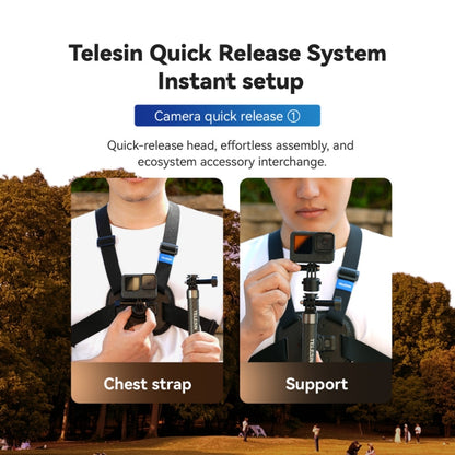 TELESIN S2-CGP-01 Quick-Release Vest Chest Strap Sports Camera Accessories - Chest Belt by TELESIN | Online Shopping South Africa | PMC Jewellery | Buy Now Pay Later Mobicred