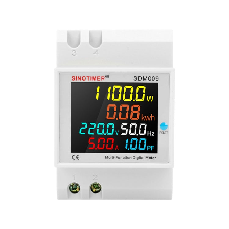 SINOTIMER SDM009 Din Rail Single-Phase Voltage Current Frequency Power Factor Electricity Multifunctional Meter, Model: AC40-300V Built-In - Current & Voltage Tester by SINOTIMER | Online Shopping South Africa | PMC Jewellery | Buy Now Pay Later Mobicred