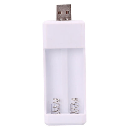 Directly Inserted 2 Slots USB AA / AAA Rechargeable Battery Charger - Charger & Converter by PMC Jewellery | Online Shopping South Africa | PMC Jewellery