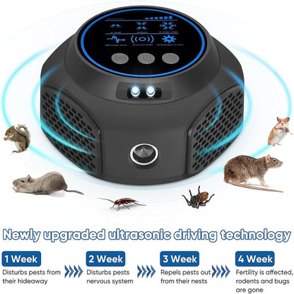 219 Intelligent Ultrasonic Multi-dimensional Frequency Conversion Home Indoor Mouse Repeller(Black) - Repellents by PMC Jewellery | Online Shopping South Africa | PMC Jewellery | Buy Now Pay Later Mobicred