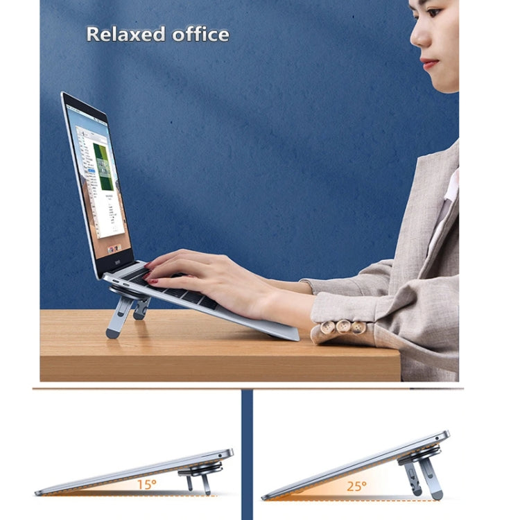 5 Ports USB-C/Type-C HUB Docking Station Laptop Stand Holder - Laptop Stand by PMC Jewellery | Online Shopping South Africa | PMC Jewellery | Buy Now Pay Later Mobicred