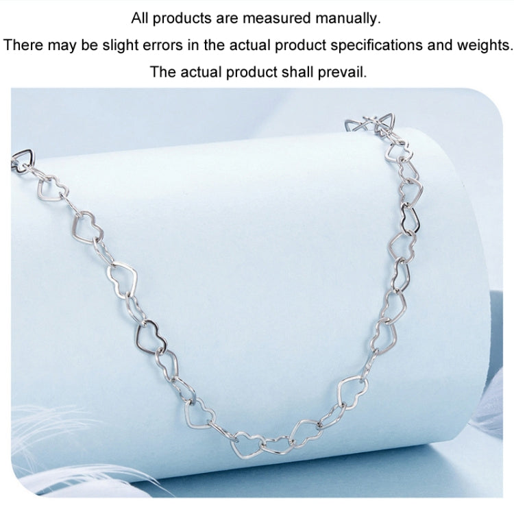 S925 Sterling Silver Love Arrangement Chain Necklace(BSA005) - Necklaces & Pendants by PMC Jewellery | Online Shopping South Africa | PMC Jewellery