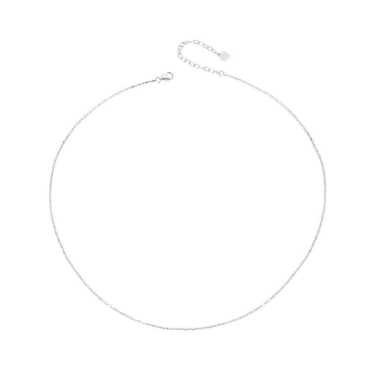 S925 Sterling Silver Fine Flash Basic Women Necklace(BSA006) - Necklaces & Pendants by PMC Jewellery | Online Shopping South Africa | PMC Jewellery