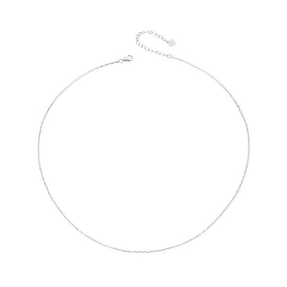 S925 Sterling Silver Fine Flash Basic Women Necklace(BSA006) - Necklaces & Pendants by PMC Jewellery | Online Shopping South Africa | PMC Jewellery