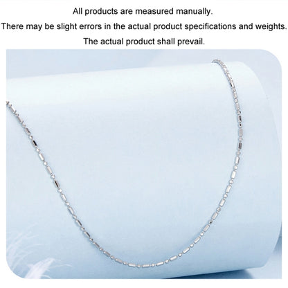 S925 Sterling Silver Fine Flash Basic Women Necklace(BSA006) - Necklaces & Pendants by PMC Jewellery | Online Shopping South Africa | PMC Jewellery