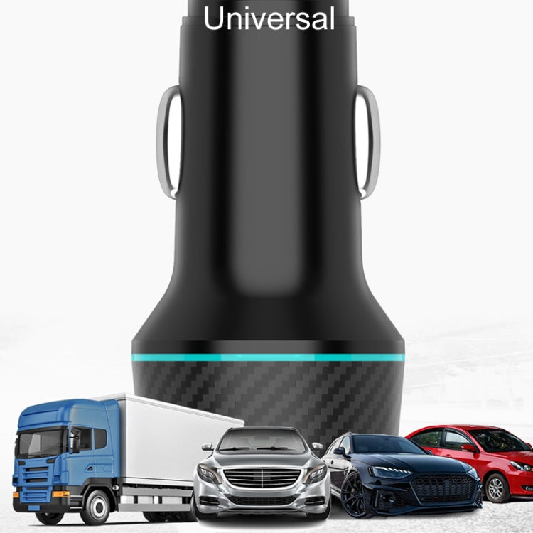 QIAKEY Dual Fast Charging Charger One To Two Cigarette Lighter, Size: TH229 96W(Black) - Car Charger by QIAKEY | Online Shopping South Africa | PMC Jewellery | Buy Now Pay Later Mobicred