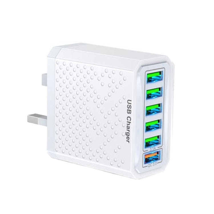 6-Ports Multifunctional Quick Charging USB Travel Charger Power Adapter, Model: White UK Plug - USB Charger by PMC Jewellery | Online Shopping South Africa | PMC Jewellery | Buy Now Pay Later Mobicred