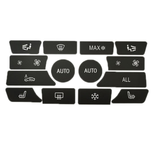 For BMW 5 Series/7 Series/X5/C6/F10/F01/F15 Air Conditioning Button Repair Sticker, Style: B 14pcs No OFF - Decorative Sticker by PMC Jewellery | Online Shopping South Africa | PMC Jewellery | Buy Now Pay Later Mobicred