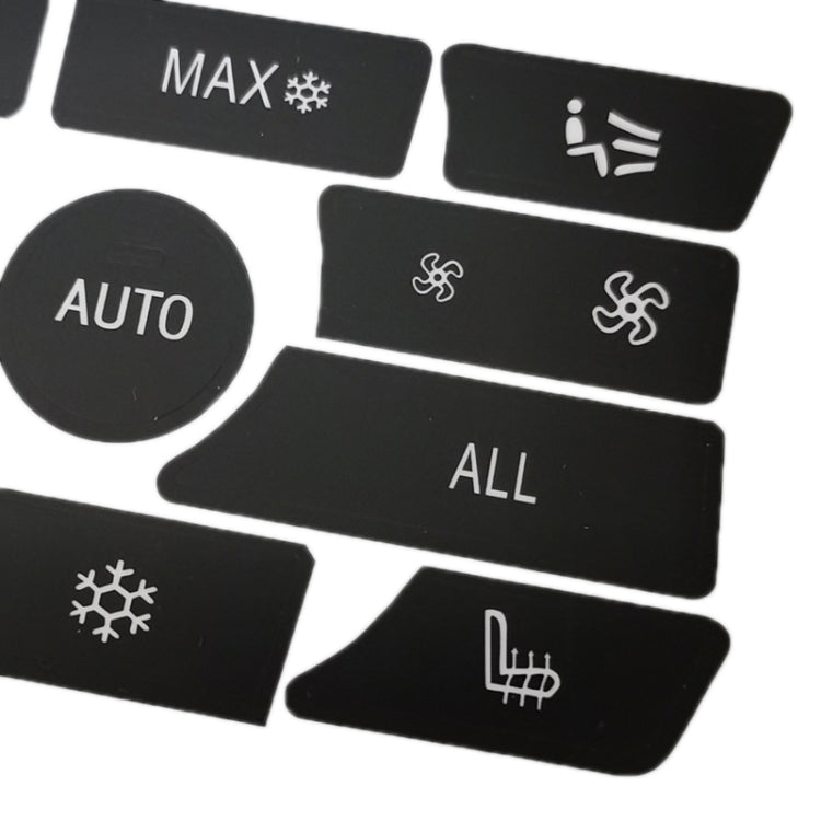 For BMW 5 Series/7 Series/X5/C6/F10/F01/F15 Air Conditioning Button Repair Sticker, Style: A 13pcs No OFF - Decorative Sticker by PMC Jewellery | Online Shopping South Africa | PMC Jewellery | Buy Now Pay Later Mobicred