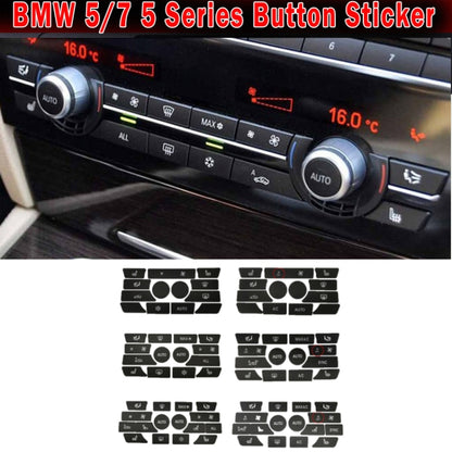 For BMW 5 Series/7 Series/X5/C6/F10/F01/F15 Air Conditioning Button Repair Sticker, Style: A 13pcs No OFF - Decorative Sticker by PMC Jewellery | Online Shopping South Africa | PMC Jewellery | Buy Now Pay Later Mobicred