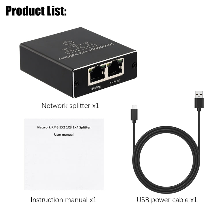 1 To 3 Gigabit Network Splitter Network Sharer RJ45 Network Cable Splitter - Network Hubs by PMC Jewellery | Online Shopping South Africa | PMC Jewellery | Buy Now Pay Later Mobicred