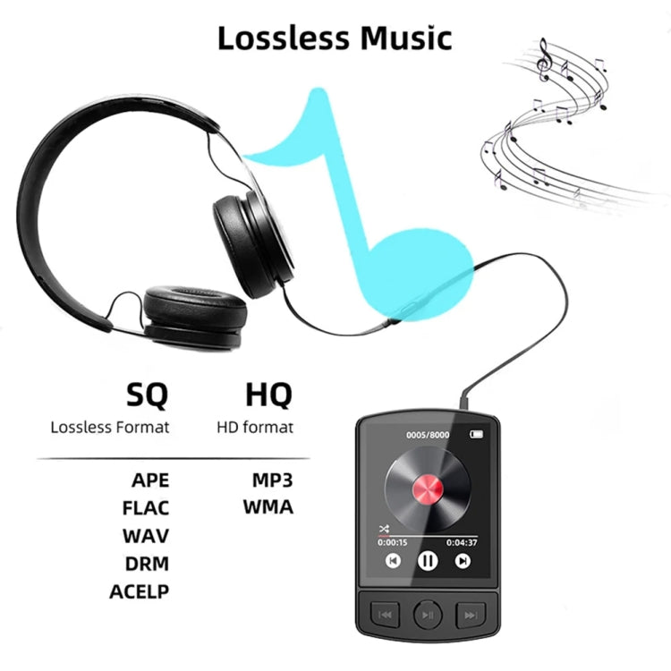 No Memory Card 1.8-Inch Color Screen Recording MP3/MP4 Sports Bluetooth Walkman With Back Clip - MP3 Player by PMC Jewellery | Online Shopping South Africa | PMC Jewellery | Buy Now Pay Later Mobicred