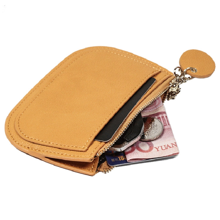 Leisure Ultra-thin Ladies Coin Purse Zippered Mini Wallet(Yellow) - Card & Passport Bags by Pieru | Online Shopping South Africa | PMC Jewellery